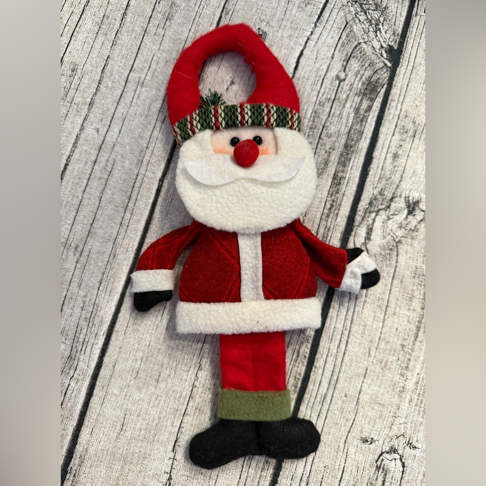 Festive Santa Door Hanger - Red and White